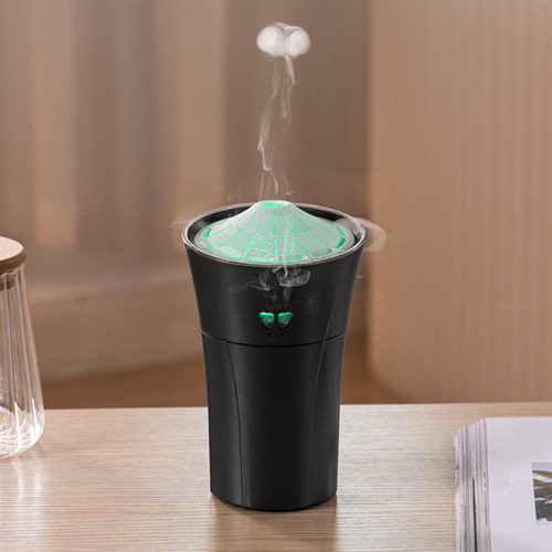 New car humidifier household torch shape colorful sound pickup atmosphere light air purification aromatherapy humidifier