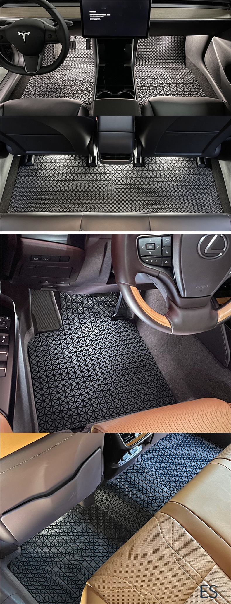 TPE car floor mats are specialized non-slip, wear-resistant, odorless rubber waterproof carpet-style car mats