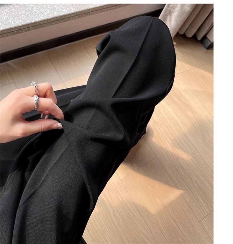 Quần tây nữ cạp cao ống loe vải mỏng mùa hè — Quần dài màu trắng chi tiết 24