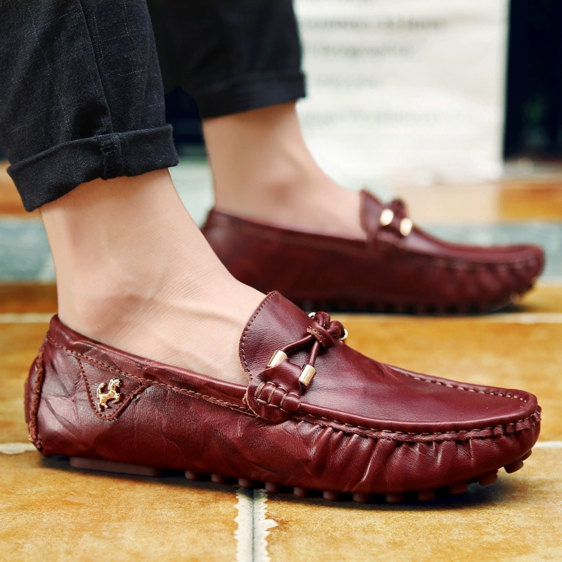 2025 весенне-осенняя новая мужская обувь высокого класса, популярная повседневная обувь-бини, деловая кожаная обувь, летняя мужская обувь, кожаная обувь