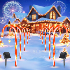 国境を越えた売れ筋の屋外ソーラーライトソーラークリスマスガーデン装飾ライトLEDクリスマスキャンディー杖ライト