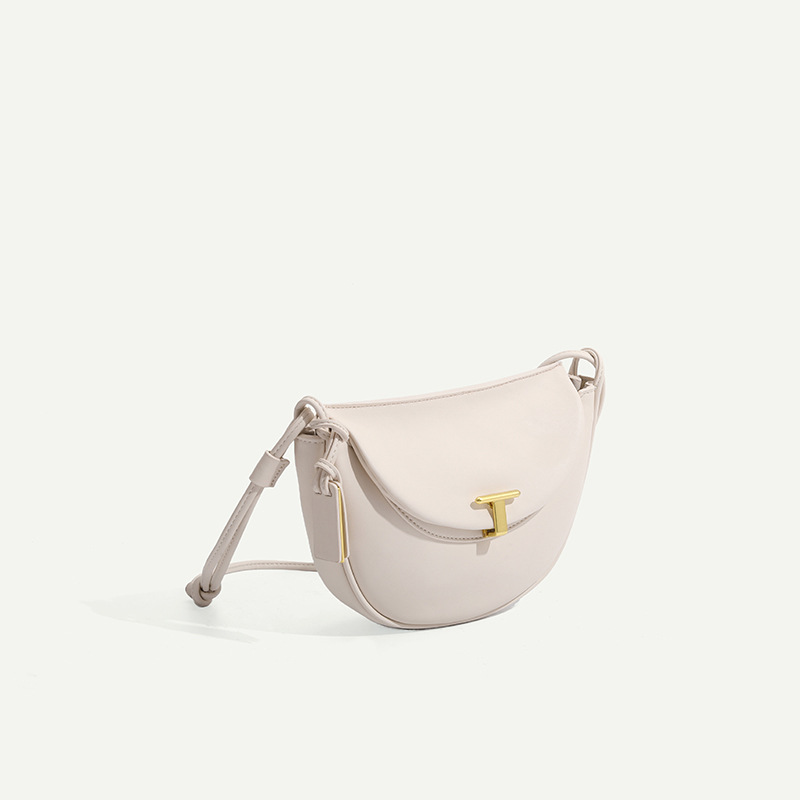 Bolsa tiracolo meia lua em couro legítimo para mulher_voghion.com