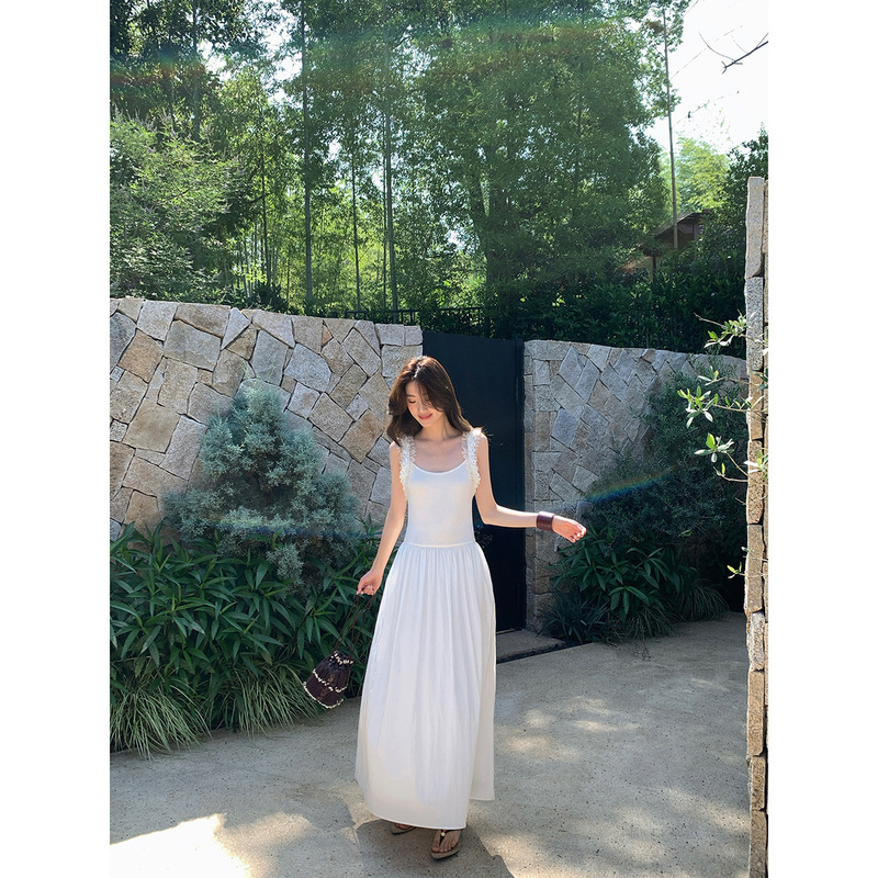 [Thirteen Elements Special Price 50% off Non-Returnable] Lace Fairy Skirt Sleeveless A-Line Waist Vest Dress Women Summer