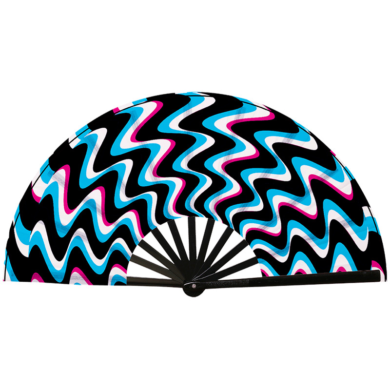 Abanico Plegable de Kung Fu de Plástico, Colorido, para Conciertos y Fiestas