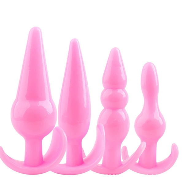 Anal plug 4-piece set (pink)
