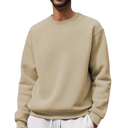 Men's Round Neck Fleece Lined Long Sleeve Hoodie - Factory Supply, Direct Sales, In Stock Wholesale