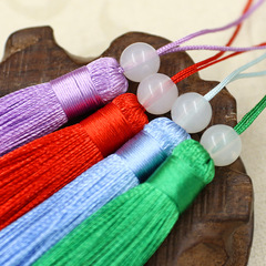 DIY Beaded Tassel Pendants with Polyester Ice Silk Chinese Knots — Wholesale Tassels for USB Drives, Phones, Bookmarks