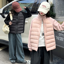 女童羽绒服2025新款大童秋冬轻薄外套儿童中学生校服神器内胆冬装