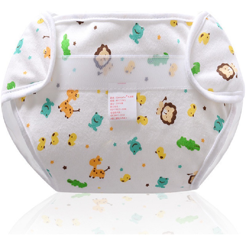 Du Lai Du play cotton cartoon printed cloth diapers washable infant diapers four seasons baby learning pants 6 colors