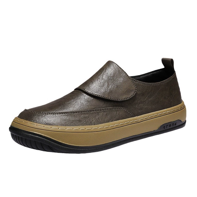 summer footwear, low white shoes english style with velcro for leisure