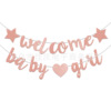 Yingying Party Baby Shower banner Welcom Baby Girl Boy