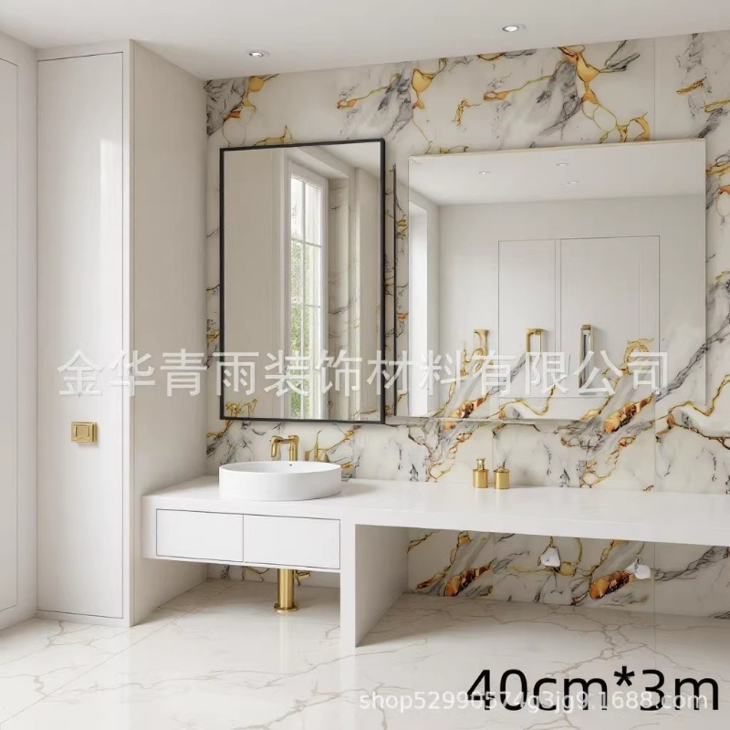 Imitación de azulejos autoadhesivos mármol pegatinas de pared cocina decoración de baño sala de estar dormitorio papel de pared pegatinas impermeables a prueba de humedad