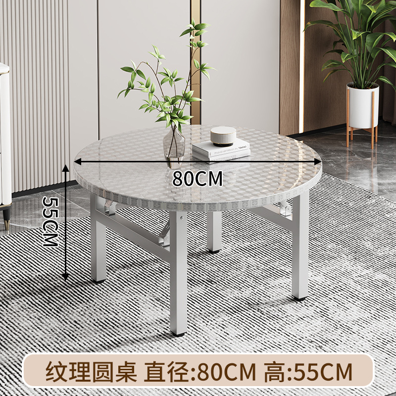 Mesa de comedor de acero inoxidable Mesa Redonda plegable mesa de comedor mesa de camping al aire libre pequeña mesa cuadrada Mesa Redonda mesa de comedor