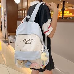 高颜值少女双肩包可爱高中生初中大学生书包小食量痛包透明新背包