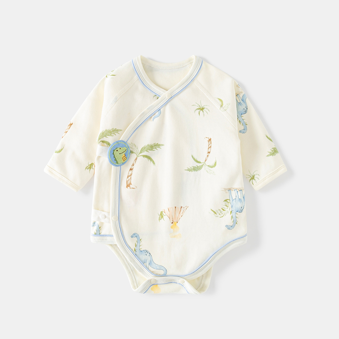 Uniforme de bebé primavera y otoño luna llena de algodón para hombres y mujeres delgado monje triángulo chaqueta de caballo ropa recién nacida ropa de bebé