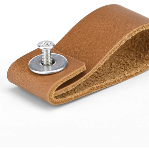 Nordic style ins leather cabinet handle leather suitcase leather drawer handle children's partition PU leather strip handle