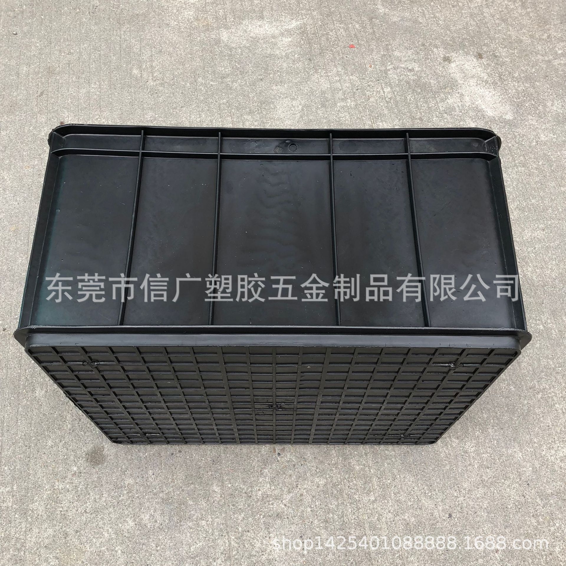 厂家直供加厚防静电周转箱 可配盖静电塑胶箱 黑色防静电塑料箱