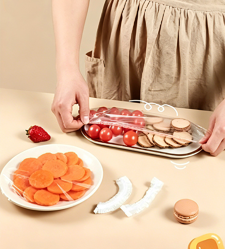 Hanging Fresh-keeping Film Cover Disposable Food-grade Fresh-keeping Bag with Elastic Band Household Bowl and Plate Cover Box Set
