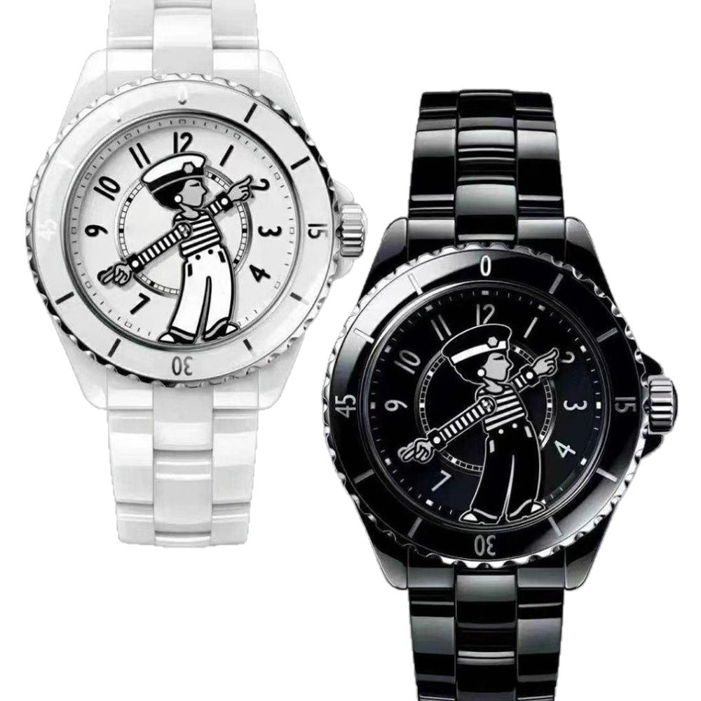 Xiaoxiangfeng J12 Couple Cartoon Ceramic Quartz Watch Ceramic Strap Cross-Border Hot Spot Quartz Watch