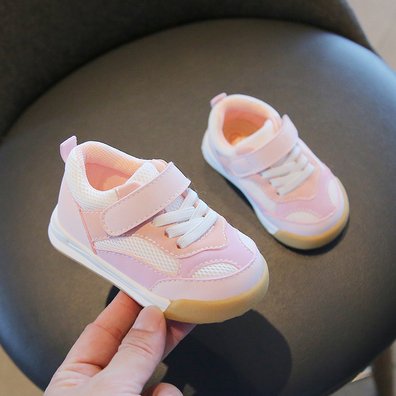 Xiaoxiao 2022 otoño nuevos zapatos de bebé 1-3 años de edad de doble malla zapatos de bebé de fondo suave antideslizante anti-colisión zapatos de niño