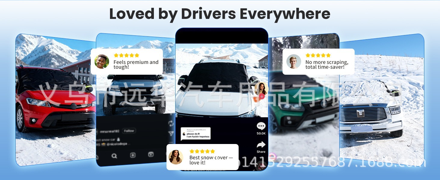 Car snow cover, car front windshield cover, anti-freeze, anti-snow and frost, front sunshade, winter cover, car cloth half cover
