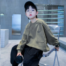 男童春装卫衣春秋款2025新款儿童上衣炸街中大童男孩衣服