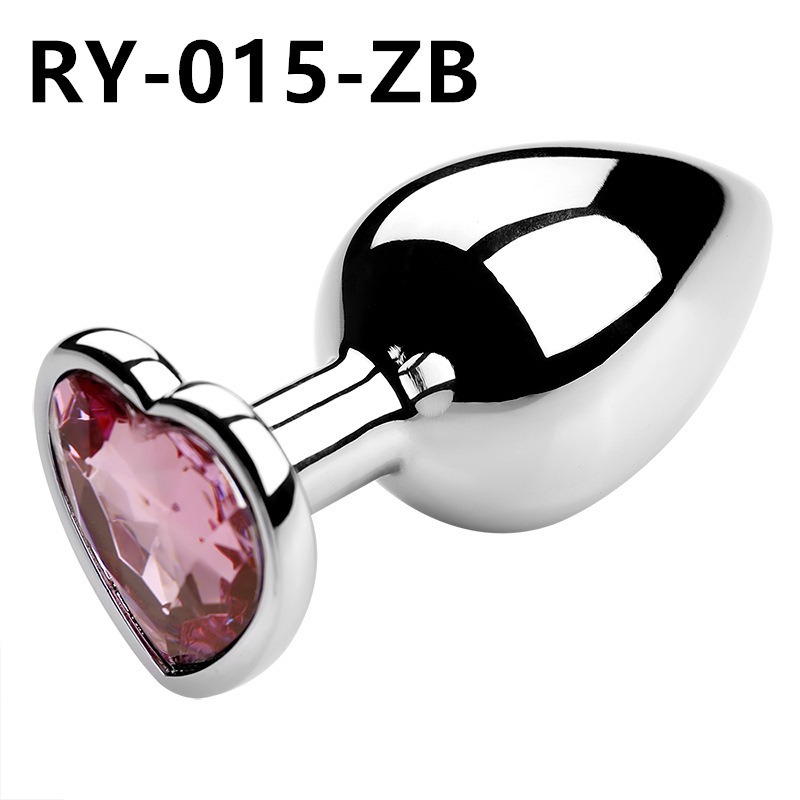 Corazón de metal plug anal back patio para usar artículos sexuales dilatadores coquetear al por mayor SM artículos sexuales para adultos