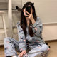 Ins Style Pajamas Spring and Autumn Long Sleeve Two-Piece Suit Thin Student Cartoon Steinie Home Wear Outfit Wholesale