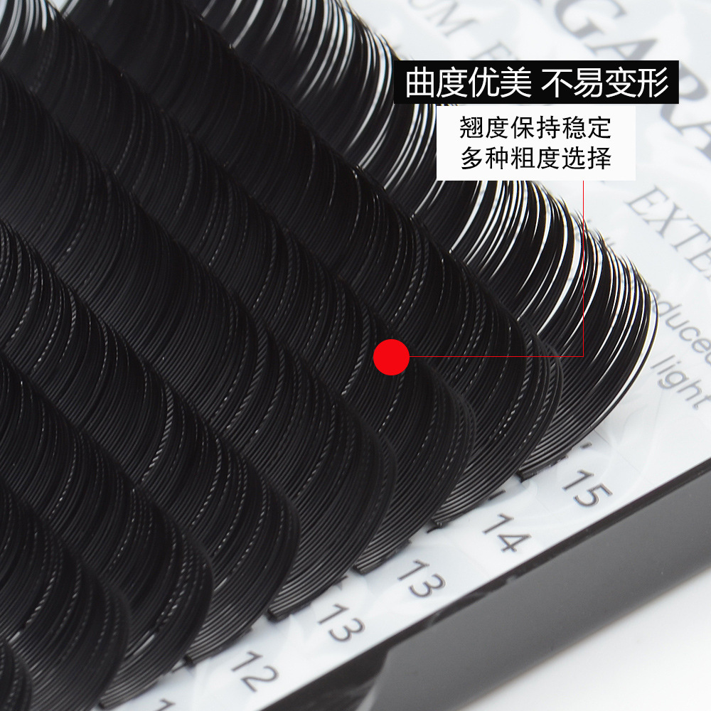 Nagaraku16 Row Matte Single round Hair Mixed Soft Multi-Take Manual Flowering Grafting Eyelash Factory Wholesale