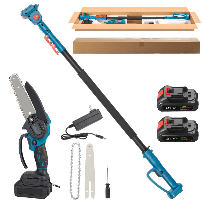 Electric chain saw (5 batteries) two batteries + extension rod