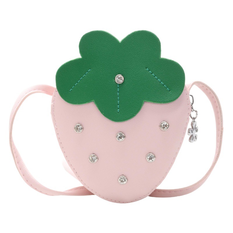 Children's bag shoulder messenger bag strawberry fashion small bag trendy cute little girl all-match coin purse travel bag