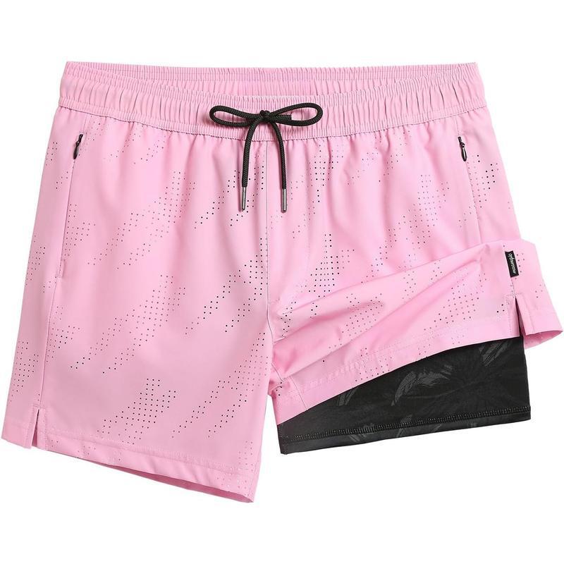 2025 New Cross-Border Men's Swimming Trunks (with Compression Lining) 5inch Inner Seams Quick