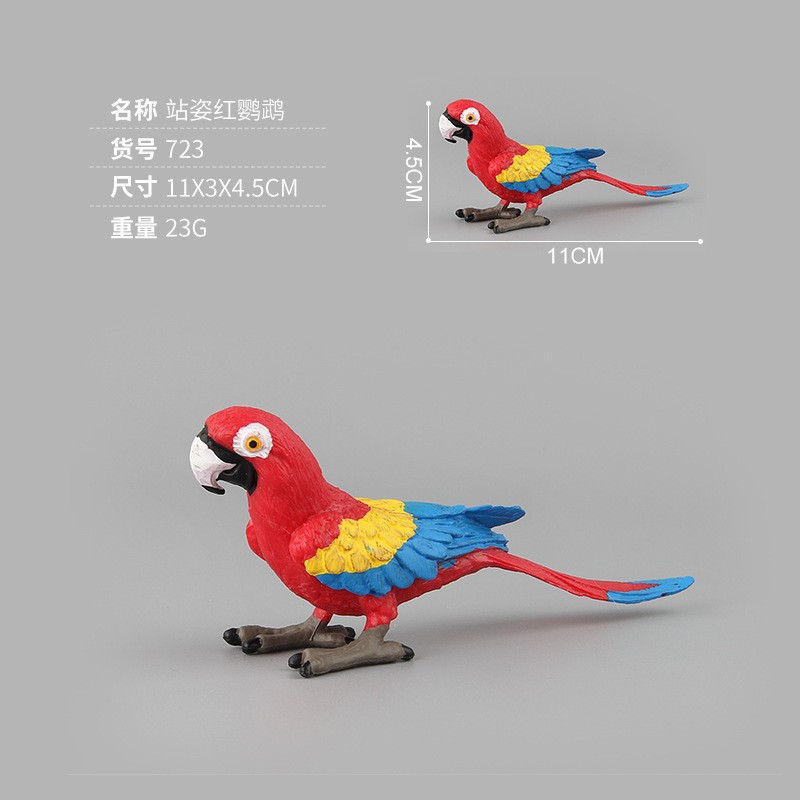 Exportación transfronteriza de simulación de pájaros modelo de papagaios peonía papaio de escritorio decoración estática juguetes