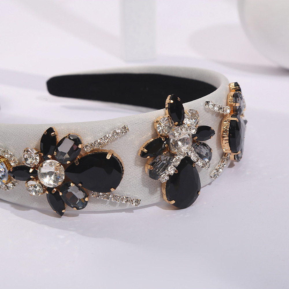Women'S Gender Flowers Design Simple Style Style Simple Style Geometric Rhinestone Flowers Rhinestones Hair Band 1 Piece