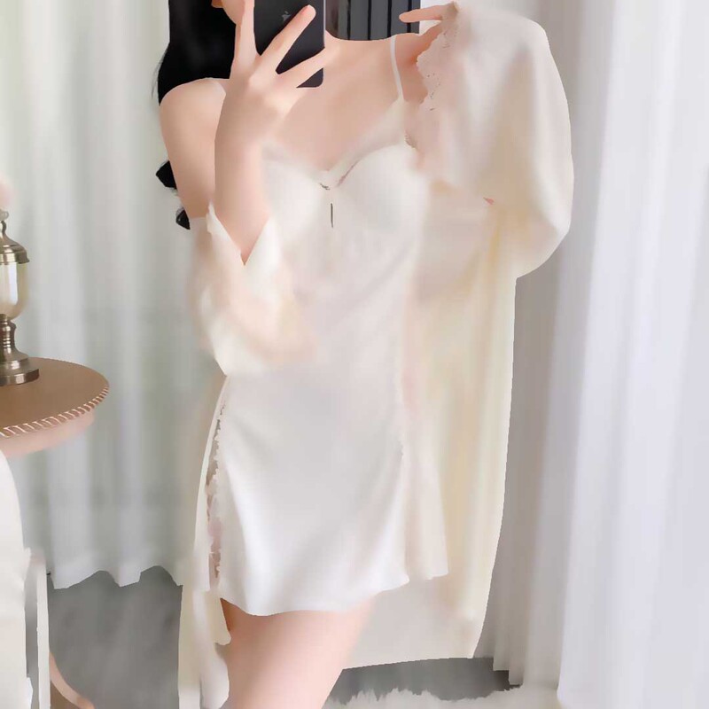 [French Daughter] Secret High-End Accessible Luxury Pajamas for Fans 2025 New Summer Sexy Satin Home Clothes