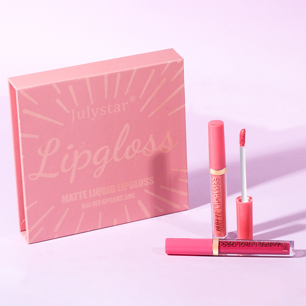 Amazon Foreign Trade Natural Long-lasting non-stick cup lip glaze set Box Velvet matte matte non-fading Lipstick set undefined