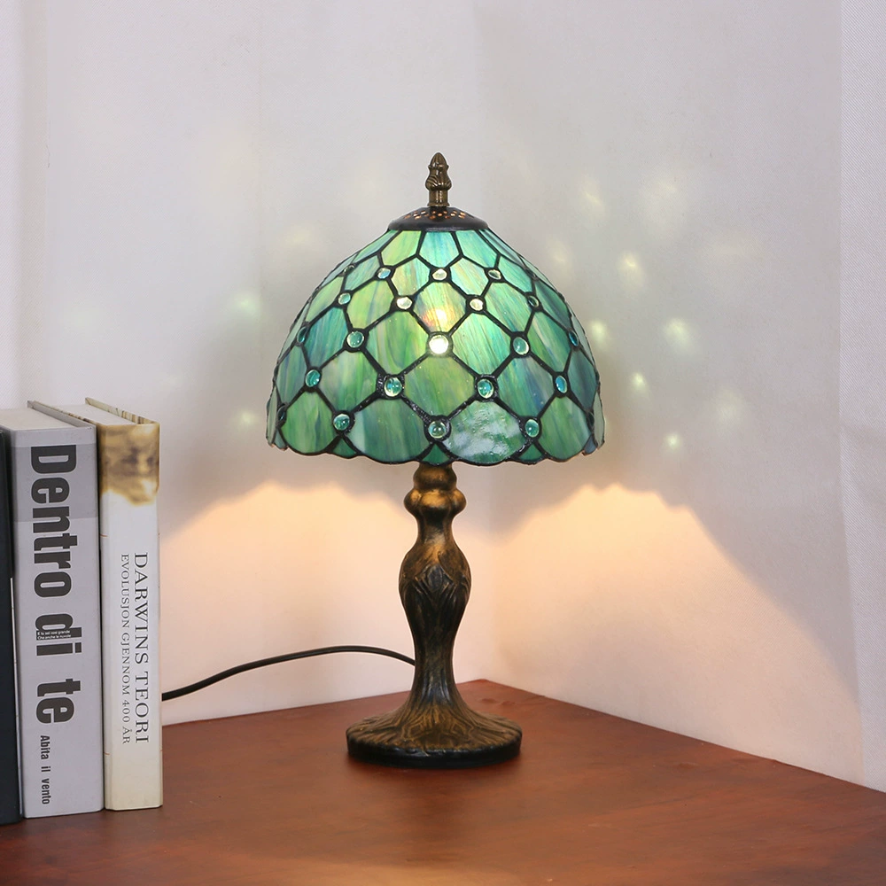 Country lantern for bed, beads handmade, creative coffee table lamp