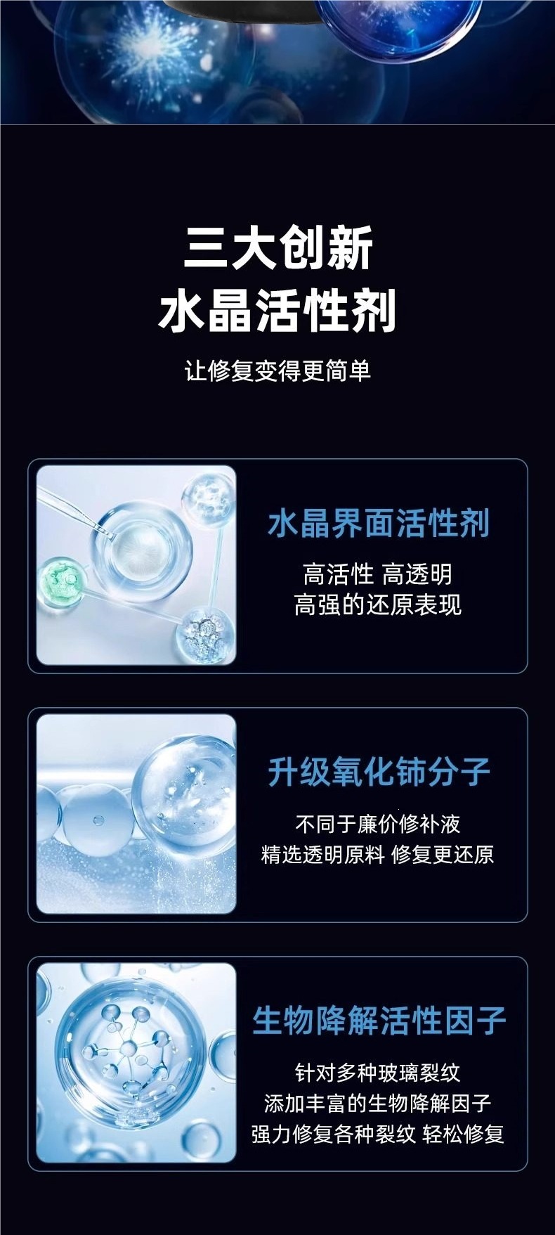 German Glass Repair Liquid for Car Windshield Crack, Small Dent, Scratch Restoration Glue, Mirror Traceless Adhesive