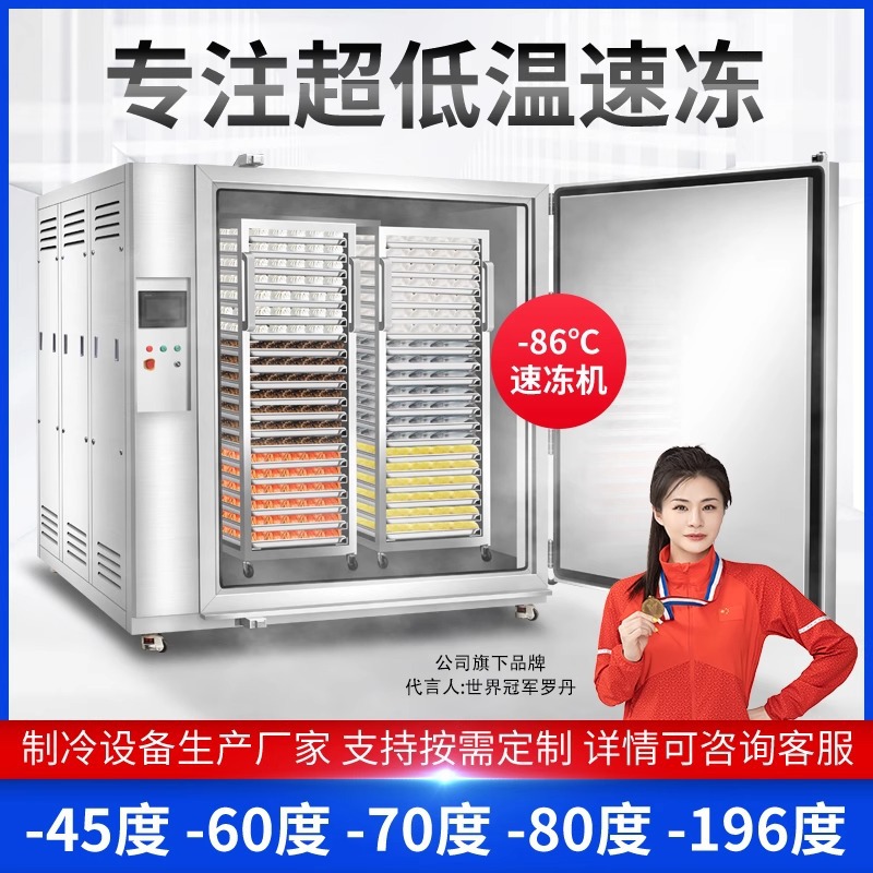 Congelador Comercial de Ultracongelación, Congelador Rápido para Empanadas y Bollos, Congelador de Temperatura Ultrabaja para Mariscos, Máquina de Congelación de Alimentos