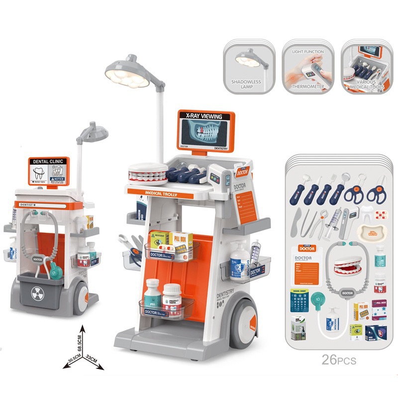 Simulación térmica transfronteriza Niños de lujo Casa de juegos Doctor Juguete Hospital Estación médica Accesorios de estetoscopio para bebés