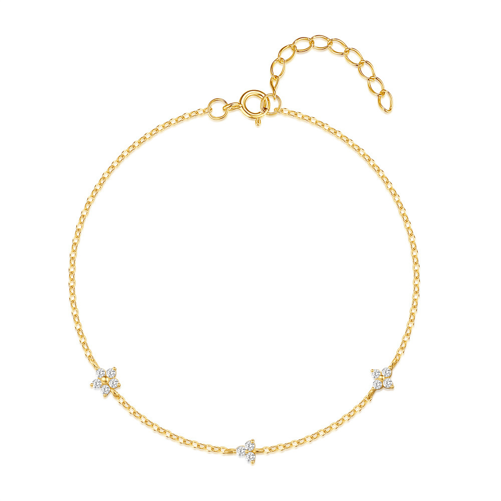 All Seasons Season Women's Gender 925 Sterling Silver Cable Chain Bracelets IG Style Simple Style