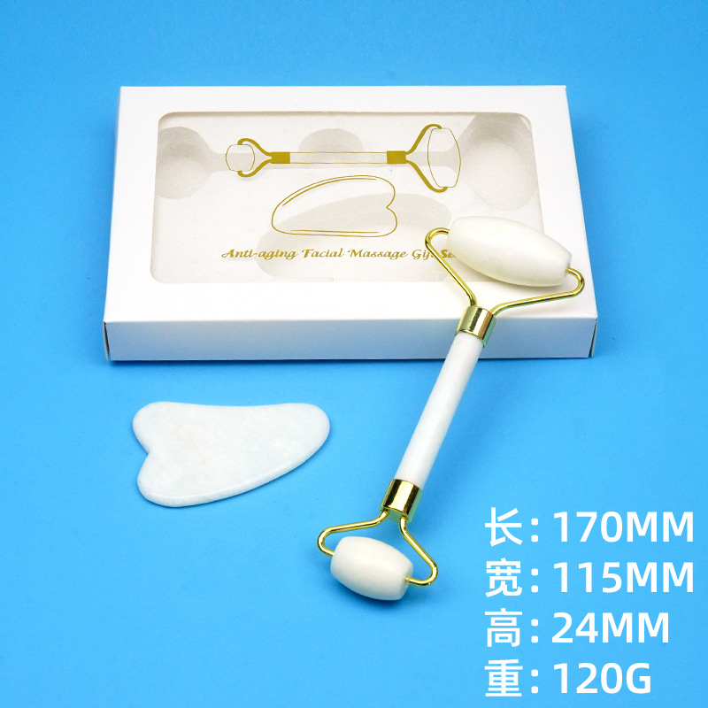 Fábrica al por mayor salón de belleza cuerpo entero espalda raspado masaje cara ojo Jade rodillo raspado tablero combinación traje