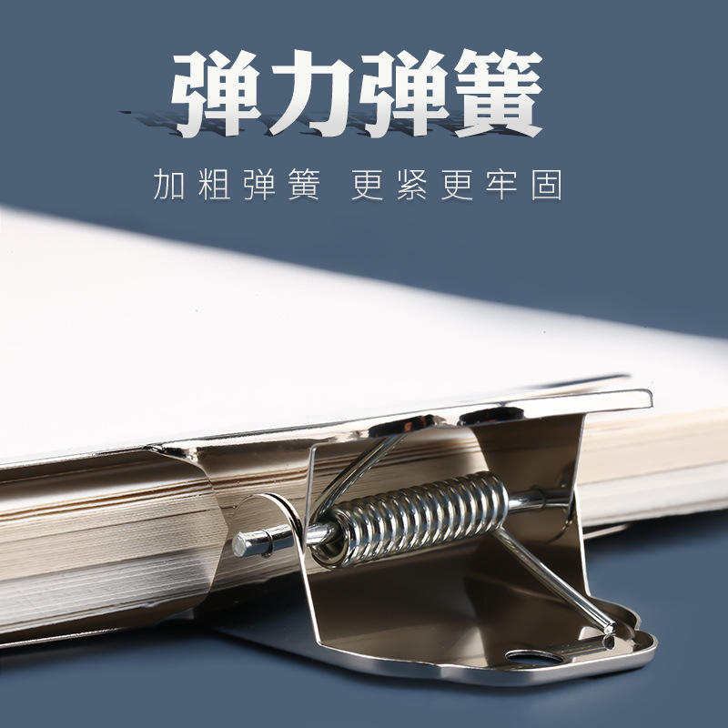 Clip de acero inoxidable, abrazadera de acero inoxidable, abrazadera de facturas de gran tamaño, suministros de oficina, abrazadera de metal de encuadernación de documentos