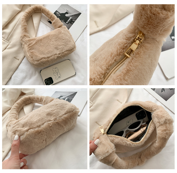 Soft Cute Casual Plush Bag display picture 2