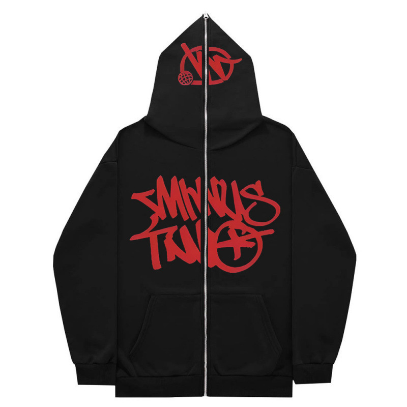 Foreign Trade Unisex Fleece-Lined Hoodies and Sweatshirts with Full Zipper, Plus Size Men's and Women's Streetwear