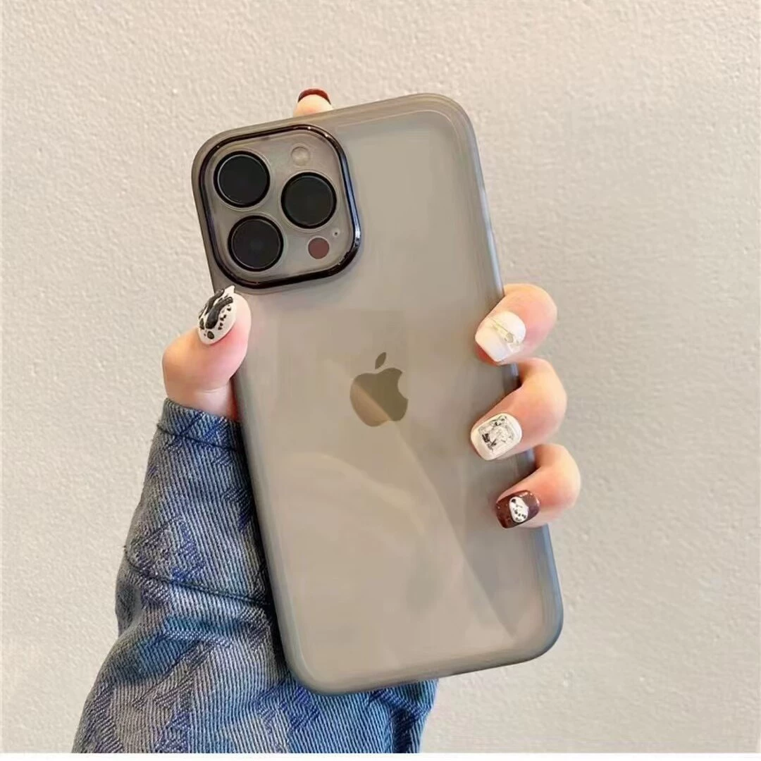 Чехол для телефона (Apple) совместимый с iPhone 11–17, прозрачная задняя панель из TPU с защитой объектива камеры