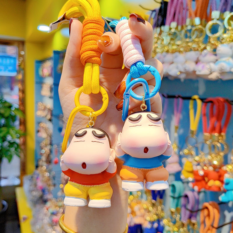 Cartoon resin crayon small new keychain female cute exquisite mobile phone chain bracelet doll key chain bag pendant