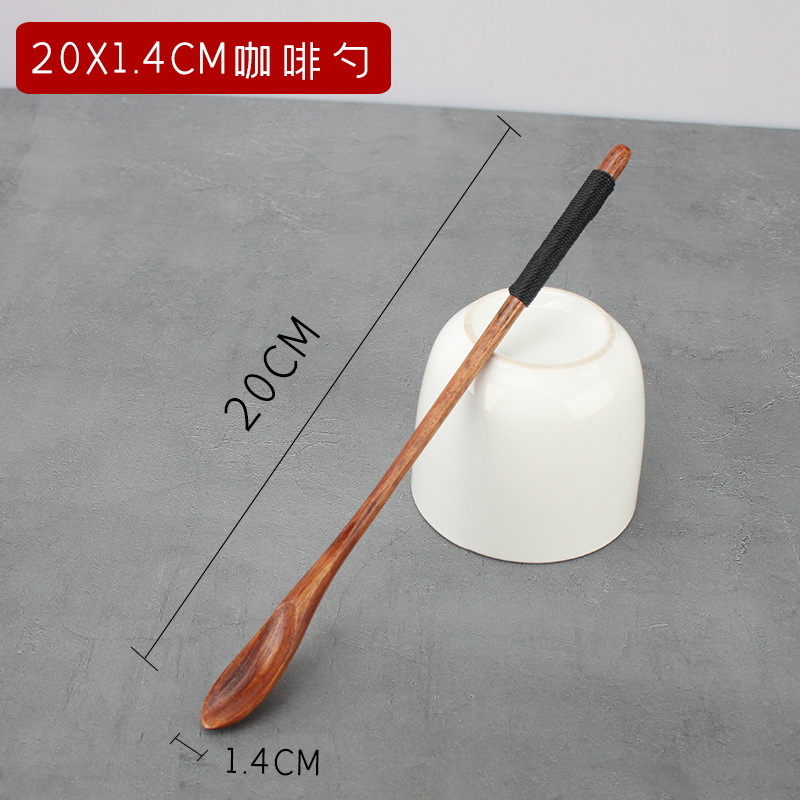 20*1.4cm 커피 나무 스푼 (1)