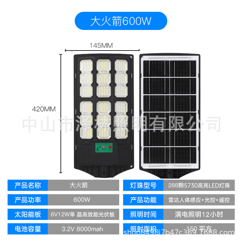 Lámpara de inducción solar al aire libre integrada lámpara de iluminación de patio doméstica pequeña lámpara solar al aire libre Solar