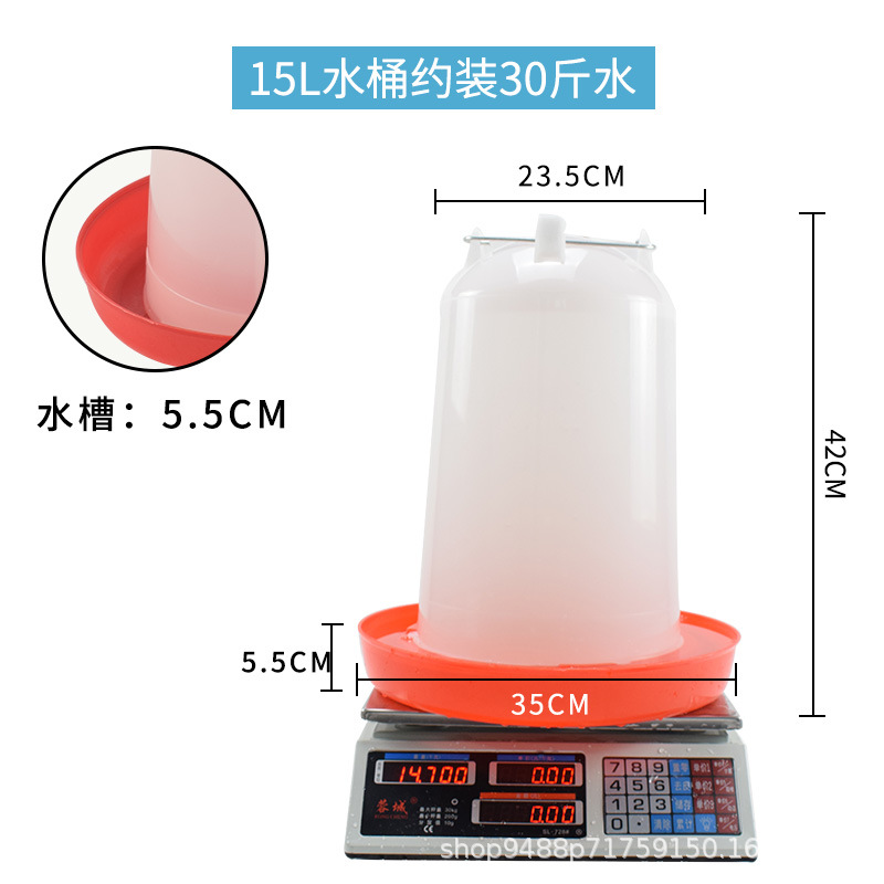 Fregadero de pollo botella de agua potable cubo dispensador de agua potable de pollo alimentador de agua automático hervidor de alimentación de pollo suministros de equipos de cría de pollos
